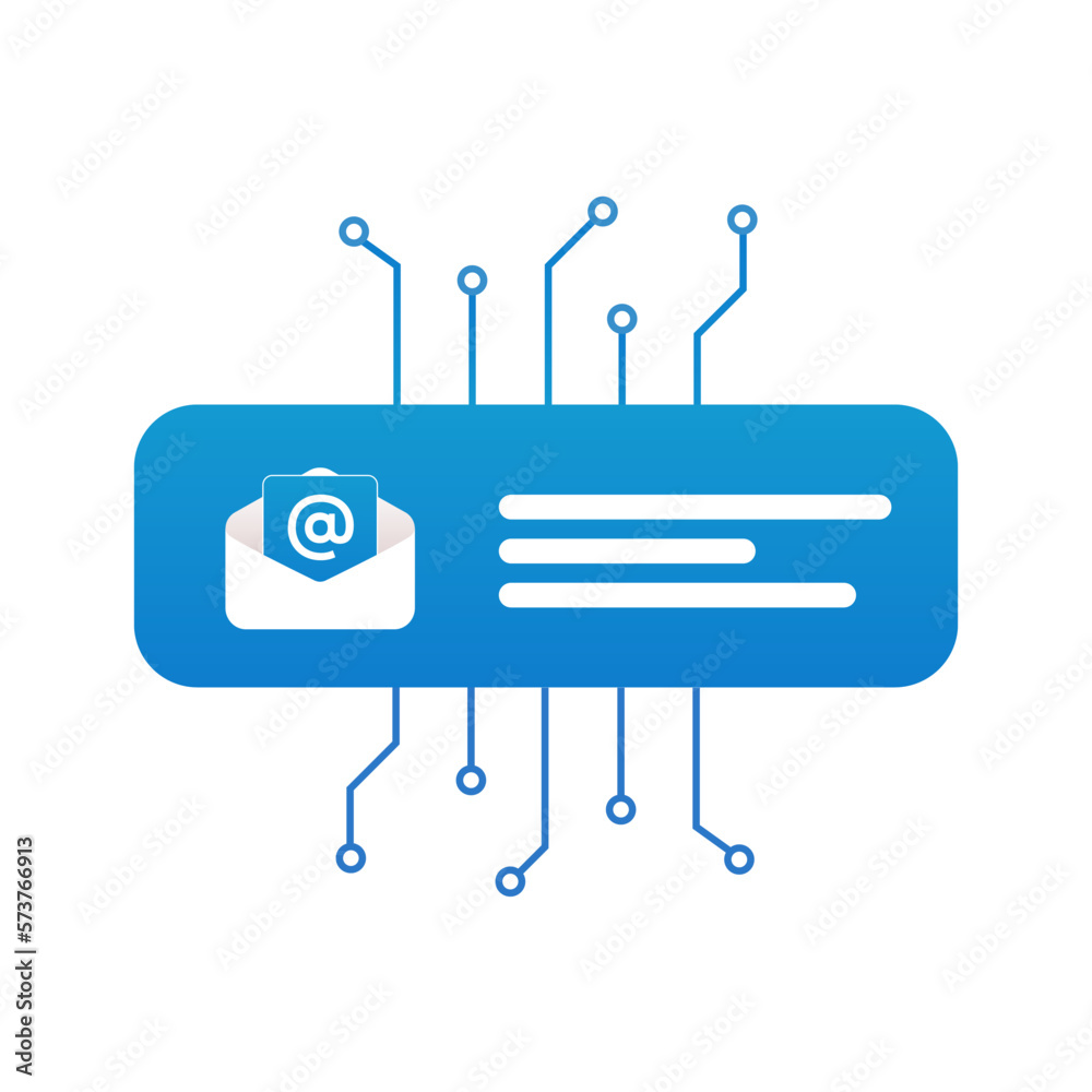 Poster email marketing automation with ai. segmentation and personalization in digital email newsletter. ai