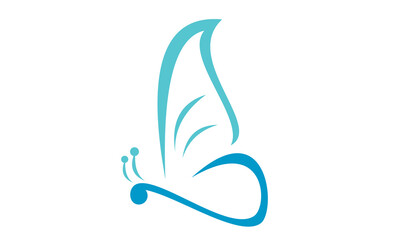 butterfly vector logo on white background