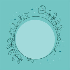 circular green label