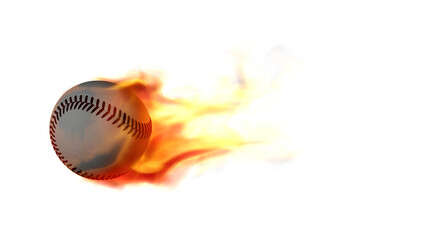 Baseball on Fire Transparent PNG - obrazy, fototapety, plakaty