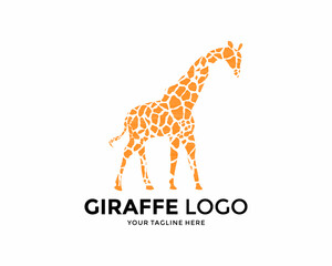 orange giraffe animal vector symbol icon design illustration