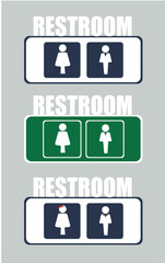 Restroom Sign Vector, Toilet Signboard Vector, Bathroom Vector
