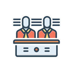 Fototapeta premium Color illustration icon for owners