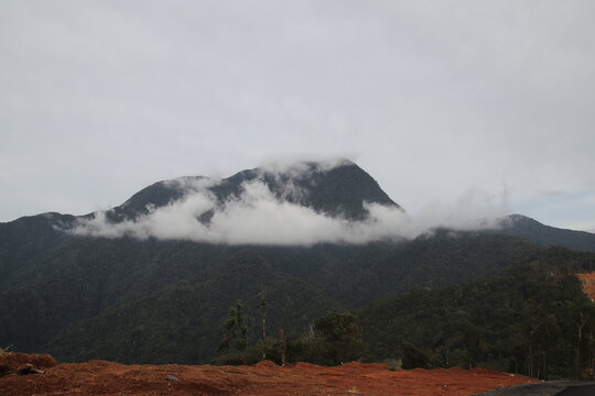 construction of the Sumatran Jantho toll road to Lamno on Mount Siron Indrapuri Aceh Indonesia