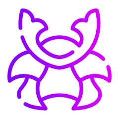 samurai helmet gradient icon