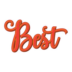 Word Best typography 