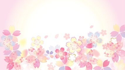 優しい 桜 背景イラスト