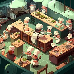 Commercial Cartoon Kitchen