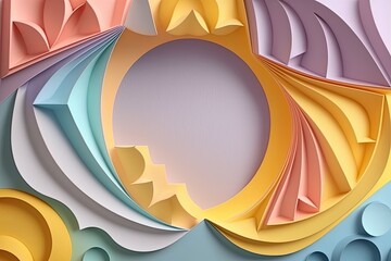 Obraz premium Abstract colorful paper cut background and wallpaper. Generative AI