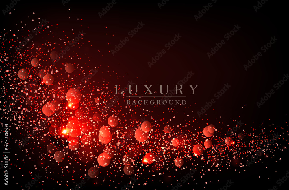 Canvas Prints abstract glitter, wave of red color on a black background