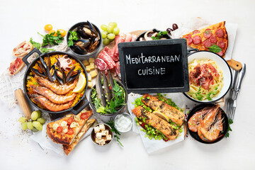 Freshly prepared delicious varieties of Mediterranean dishes.