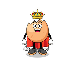 Mascot Illustration of cracked egg king