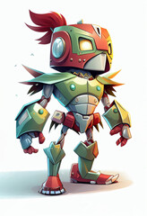 robot superhero cartoon character