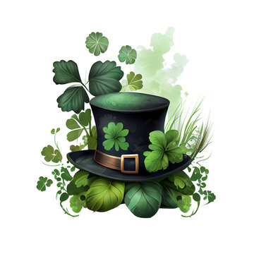 St. Patrick's day kit, PNG file with transparent background. Generated AI used in this image.