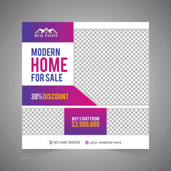 Real estate social media post template