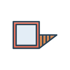 Color illustration icon for shadows