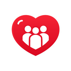 Love person group icon. Vector illustration