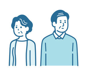 Elderly couple not interested in each other
