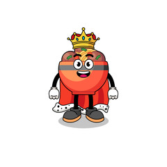 Mascot Illustration of meatball bowl king