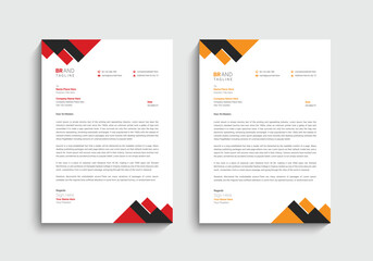 Letterhead template in flat style