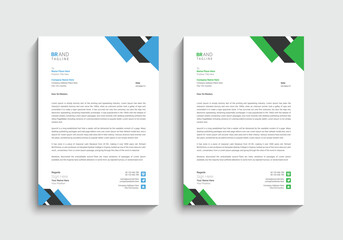 Letterhead template in flat style