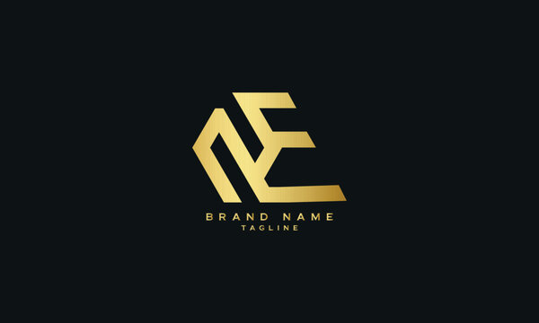 NUFC, NFC, NEC, NLF, NLC, NE, Abstract initial monogram letter alphabet logo design