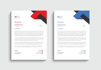 Letterhead template with various colors