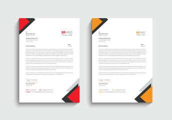Minimalist letterhead template design