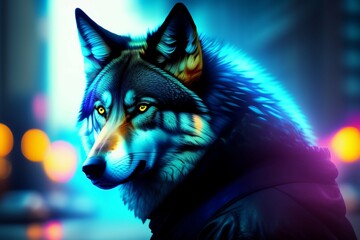 wolf in the night