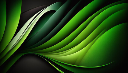 Green and Black gradients abstract wallpaper Generative AI