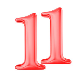 11 Red Number 