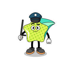 Cartoon Illustration of shooting star police