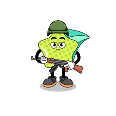 Cartoon of shooting star soldier