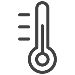 thermometer icon illustration, simple thin line icon - obrazy, fototapety, plakaty