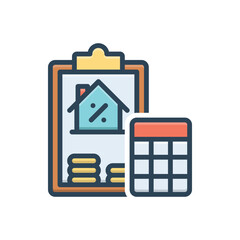 Color illustration icon for interest