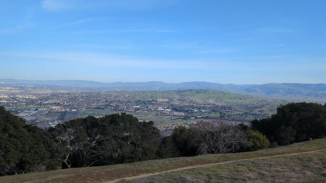 scenic pleasanton town panorama from castleridge trailhead