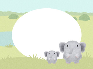 ゾウのフレーム