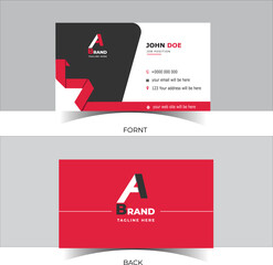 Creative modern A letter logo business card template design.