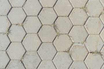 Pavement. Sidewalk tile background. Pavement tile. Top view. Closeup. Footpath. Sidewalk