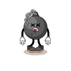 wrecking ball mascot illustration is dead