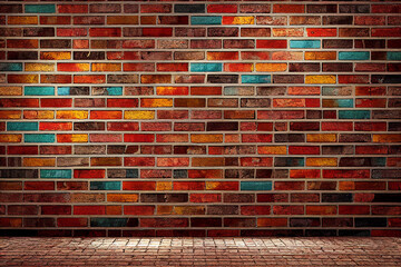 Red brick wall. Texture of old dark brown and red brick wall panoramic background. red brick wall texture grunge background. 