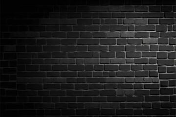 Panorama of Black stone brick texture and background. black texture with brick wall for background website or brickwork for design. Black brick wall panoramic background.