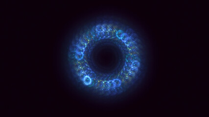 3D rendering abstract round light background