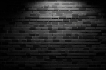 Black brick wall panoramic background. black brick wall texture for background. website or...