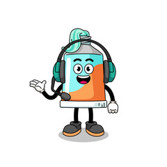 Obraz na płótnie Canvas Mascot Illustration of toothpaste as a customer services