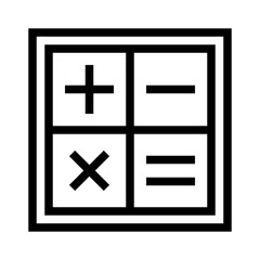 calculator line icon