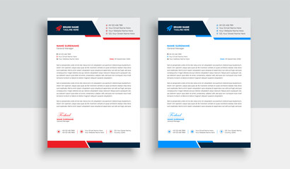Abstract Letterhead Design Modern Business Letterhead Design Template