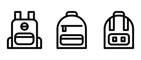 backpack icon or logo isolated sign symbol vector illustration - high quality black style vector icons
