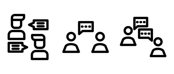 discuss icon or logo isolated sign symbol vector illustration - high quality black style vector icons
