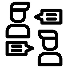 discuss icon or logo isolated sign symbol vector illustration - high quality black style vector icons
